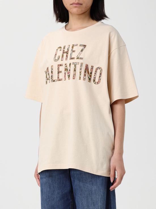 26SS 발렌티노 가라바니 반팔 티셔츠 8B3MG26AA5J ET5 Beige - VALENTINO GARAVANI