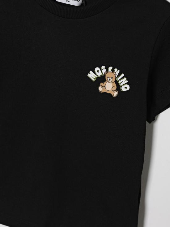 26SS [키즈] 모스키노 티셔츠 HWM058LAA01 60100 Black - MOSCHINO