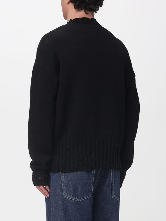 26SS 마르니 로고 코튼 박시핏 니트 GCMG0210A0UFC652 00N99 Black - MARNI