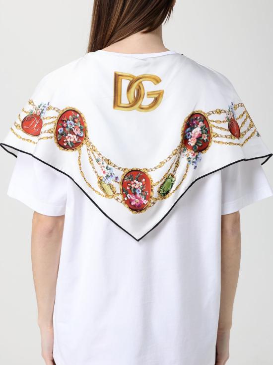 26SS 돌체앤가바나 반팔 티셔츠 F8W33ZGDDPW W0800 White - DOLCE & GABBANA