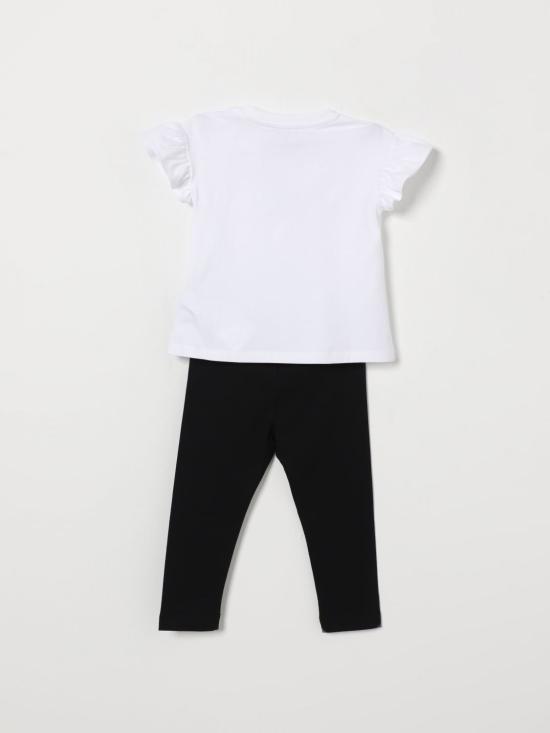 26SS [키즈] 모스키노 오버롤 MDG01ULBA00 80359 White - MOSCHINO