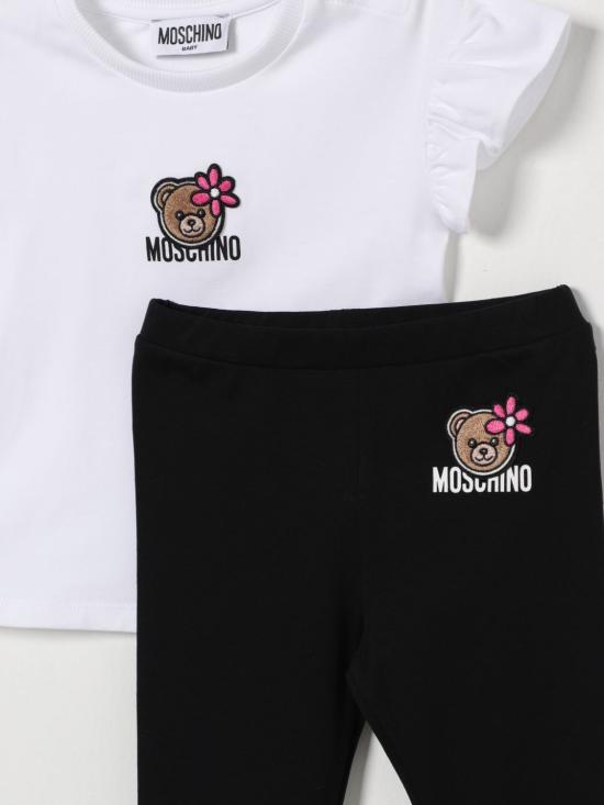 26SS [키즈] 모스키노 오버롤 MDG01ULBA00 80359 White - MOSCHINO