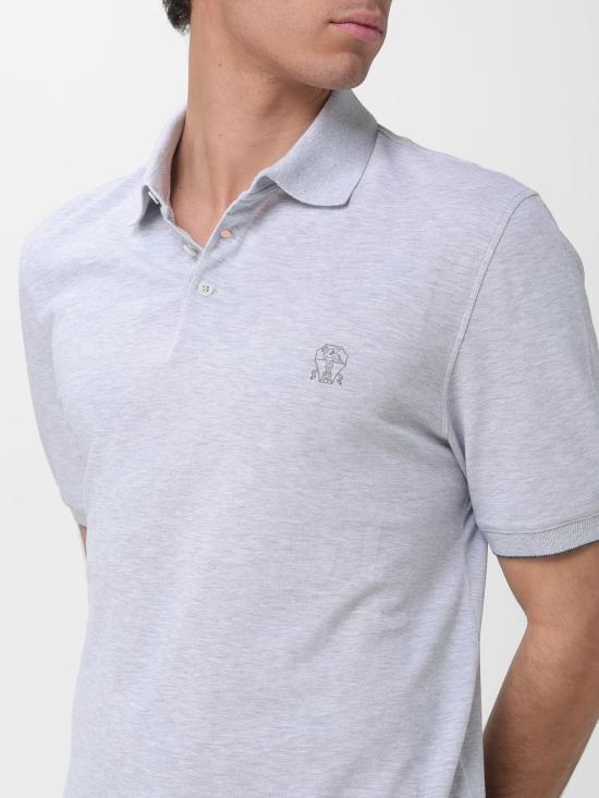 26SS 브루넬로 쿠치넬리 피케 폴로 셔츠 ME8548788 CH200 Grey 1 - BRUNELLO CUCINELLI