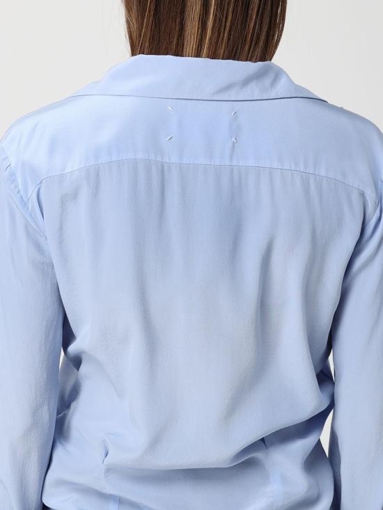 26SS 마르지엘라 롱 슬리브 실크 셔츠 S51DT0028M35704 479 Blue - MAISON MARGIELA
