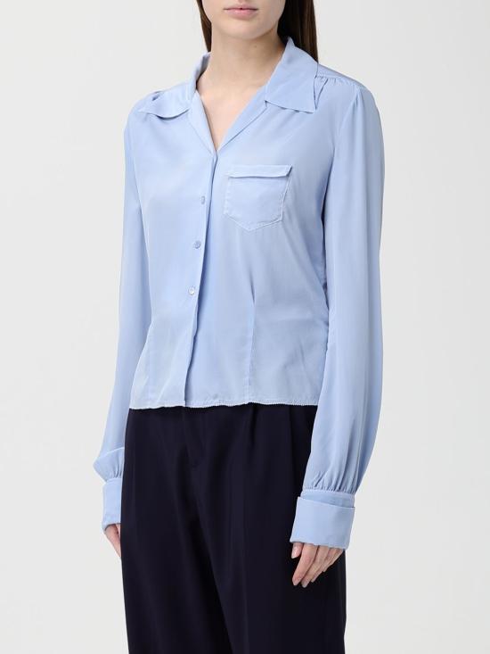 26SS 마르지엘라 롱 슬리브 실크 셔츠 S51DT0028M35704 479 Blue - MAISON MARGIELA