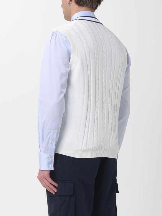 26SS 브루넬로 쿠치넬리 케이블 니트 베스트 M28707917T CGE43 White - BRUNELLO CUCINELLI