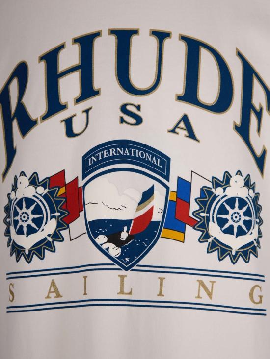 26SS 루드 반팔 티셔츠 RHPS26TT10012 3166 White - RHUDE