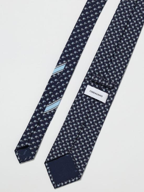 26SS 살바토레 페라가모 넥타이 351388 789820 001 Navy - SALVATORE FERRAGAMO