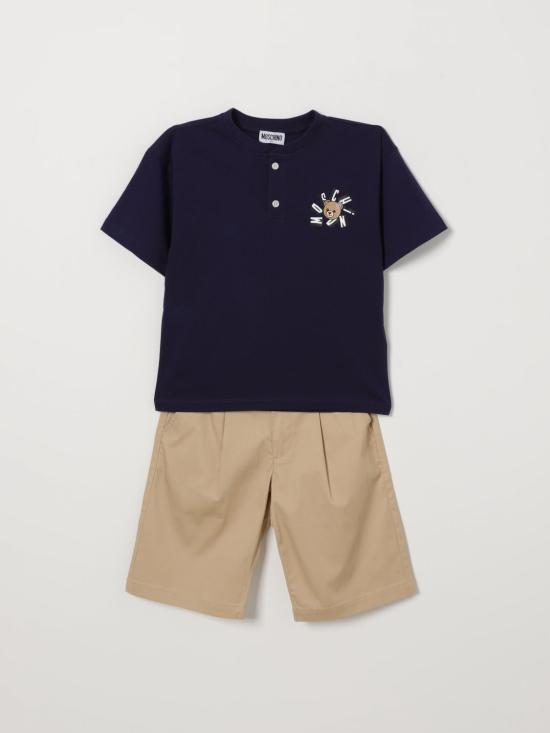 26SS [키즈] 모스키노 캐주얼 세트 HUG00TLYA02 83684 Blue