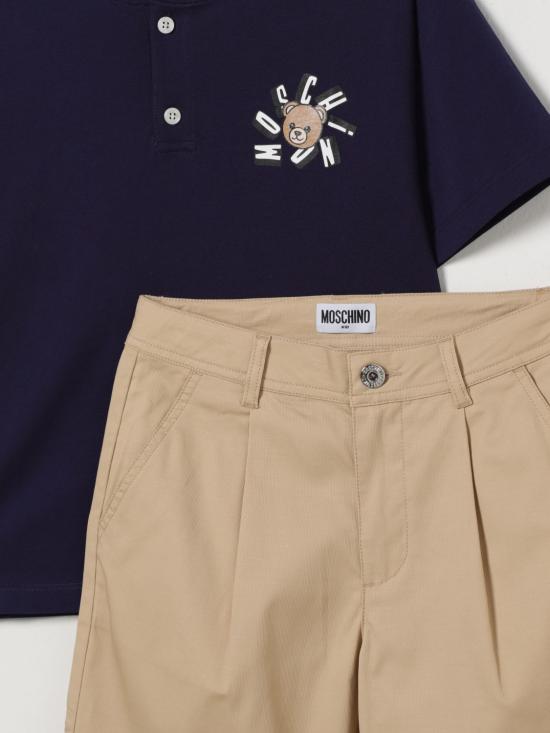 26SS [키즈] 모스키노 캐주얼 세트 HUG00TLYA02 83684 Blue - MOSCHINO