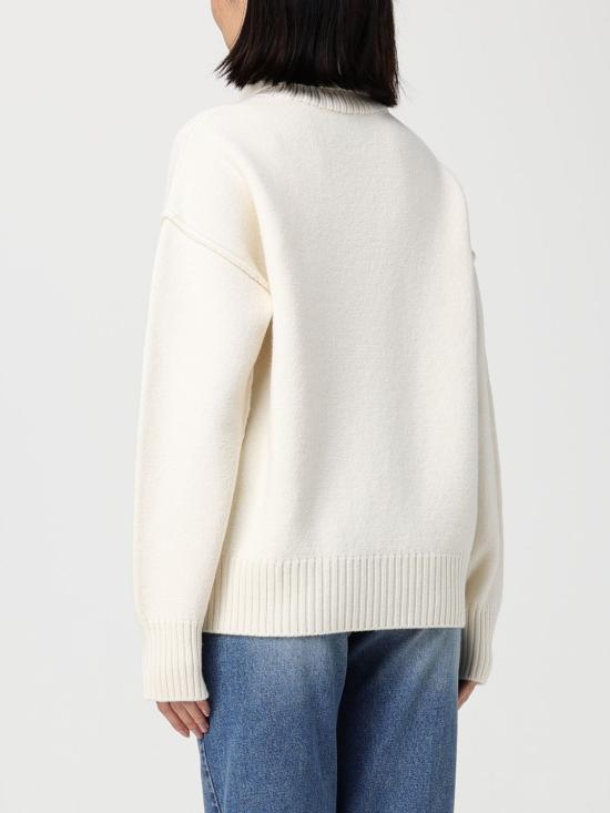 26SS 아미 ADC 터틀넥 스웨터 UKS839018W 154 White - AMI