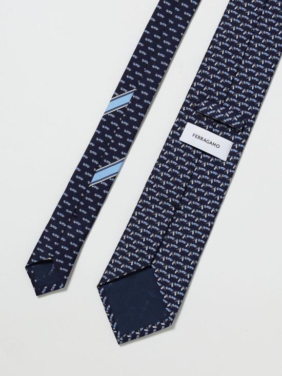 26SS 살바토레 페라가모 넥타이 351363 789408 001 Navy - SALVATORE FERRAGAMO