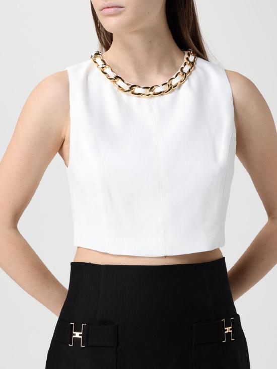 26SS 엘리자베타프랜치 탑 TO06062E2 360 Ivory - ELISABETTA FRANCHI