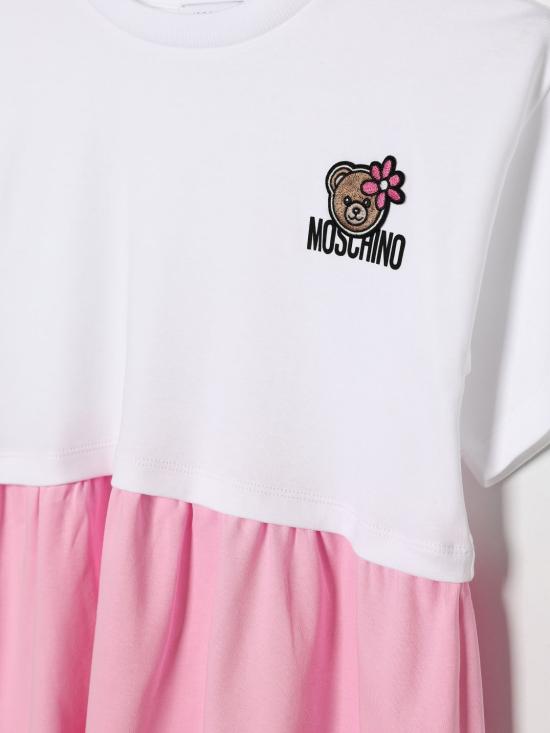 26SS [키즈] 모스키노 원피스 HDV0HRLAA43 84340 White 1 - MOSCHINO