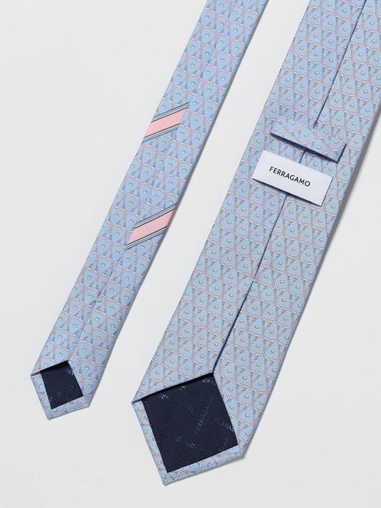 26SS 살바토레 페라가모 넥타이 351387 789762 003 Gnawed Blue - SALVATORE FERRAGAMO