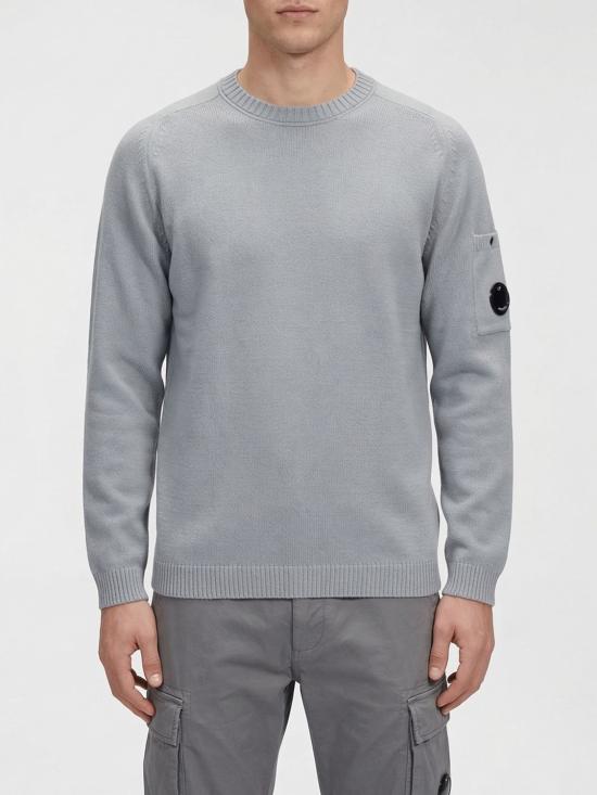 26SS 씨피 컴퍼니 코튼 셔닐 크루넥 렌즈 스웨터 20CMKN117A005687G 809 Sky