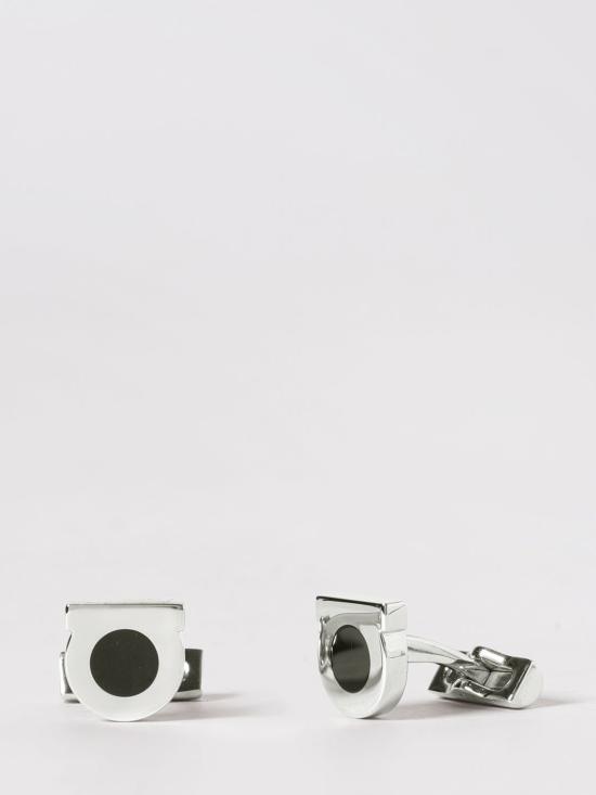26SS 살바토레 페라가모 커프스 링크/타이 홀더 770403 791266 001 Silver