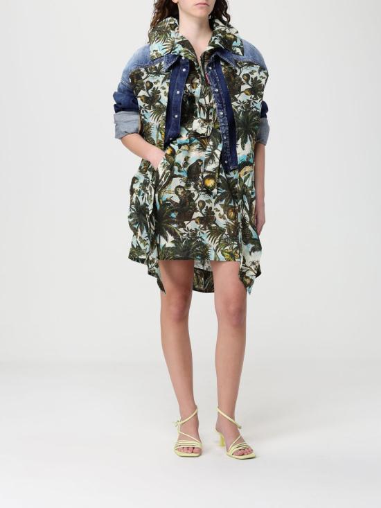 26SS 디스퀘어드2 롱 원피스 S75CV0980D35462 001S Green - DSQUARED2