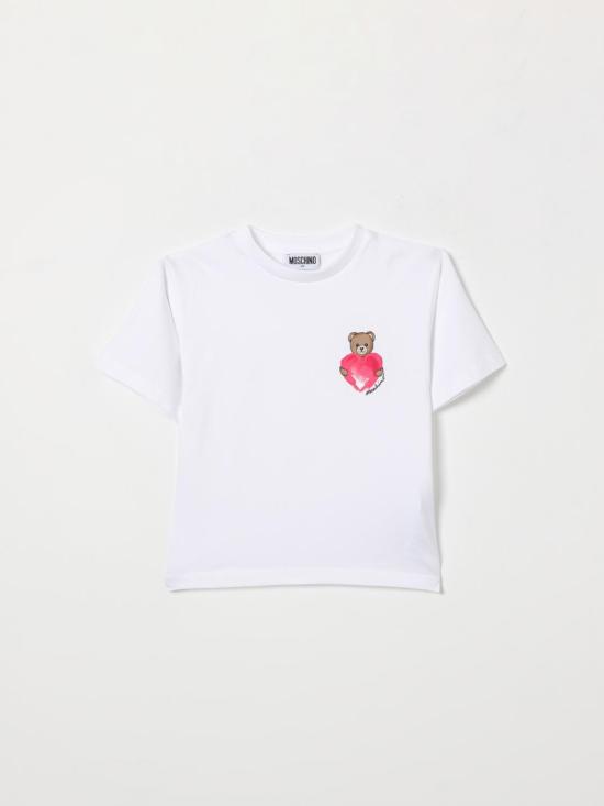 26SS [키즈] 모스키노 티셔츠 HDM076LBA00 10101 White