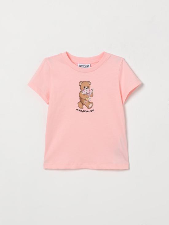 26SS [키즈] 모스키노 티셔츠 HGM06KLAA02 50209 Pink