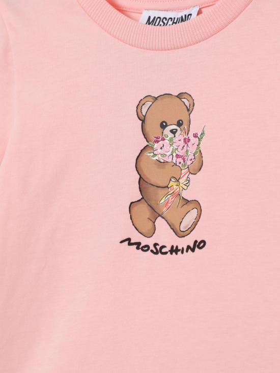 26SS [키즈] 모스키노 티셔츠 HGM06KLAA02 50209 Pink - MOSCHINO