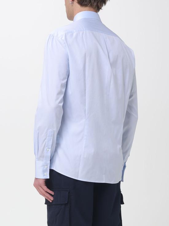 26SS 브루넬로 쿠치넬리 버튼 다운 칼라 슬림핏  트윌  긴팔 셔츠 MBUC41716 C735 Blue - BRUNELLO CUCINELLI