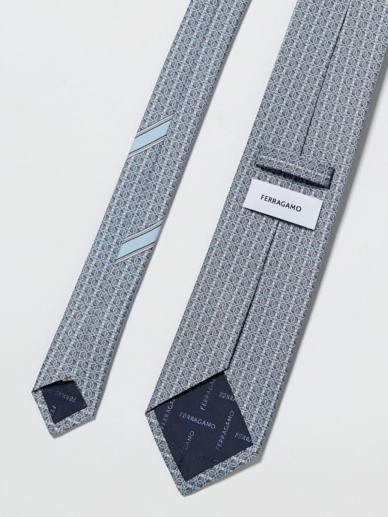 26SS 살바토레 페라가모 넥타이 351317 788965 003 Grey - SALVATORE FERRAGAMO