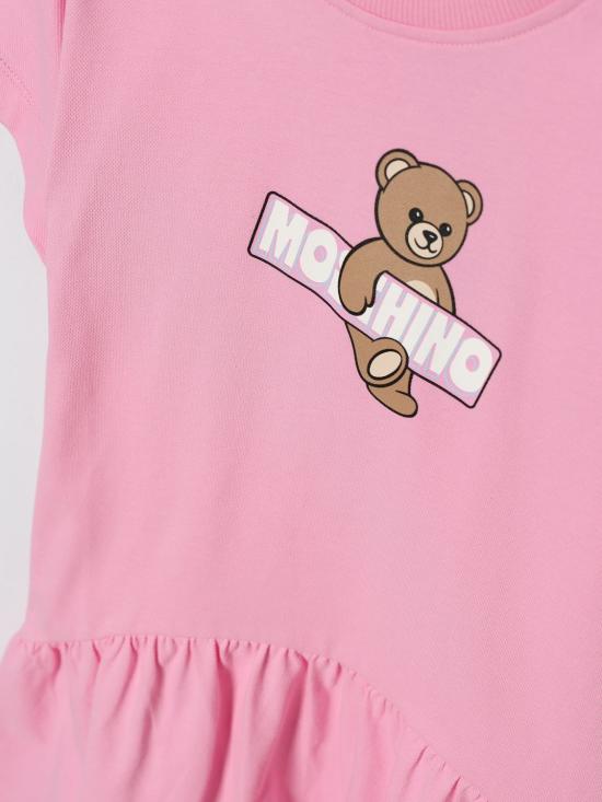26SS [키즈] 모스키노 원피스 HDV0HKLFA07 51473 Pink - MOSCHINO