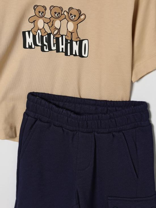 26SS [키즈] 모스키노 캐주얼 세트 HUG00WLCA88 83700 Brown - MOSCHINO