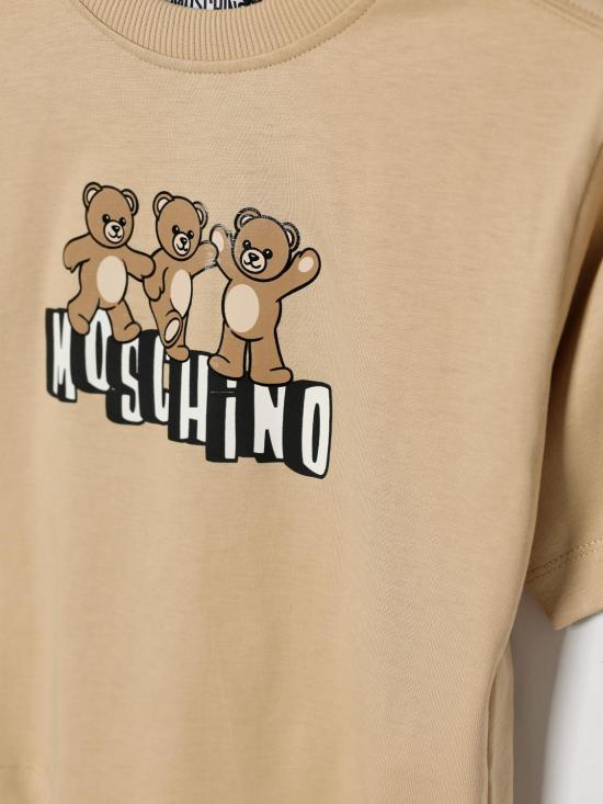 26SS [키즈] 모스키노 티셔츠 HUM05PLAA23 20829 Beige - MOSCHINO