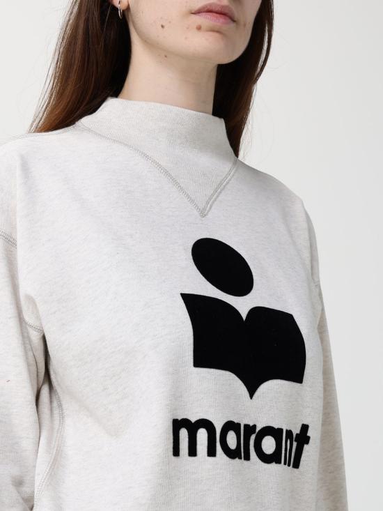 26SS 이자벨마랑에뚜왈 모비 로고 스웨트셔츠 SW0003FAA1M07E 23EC Beige - ISABEL MARANT ETOILE