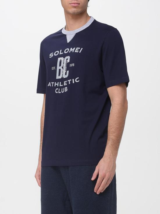 26SS 브루넬로 쿠치넬리 로고 티셔츠 M0B131001G CDT46 Blue - BRUNELLO CUCINELLI