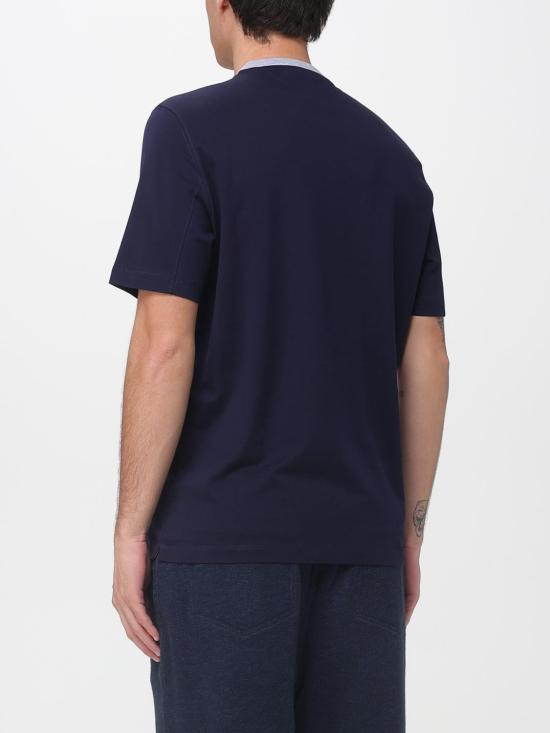 26SS 브루넬로 쿠치넬리 로고 티셔츠 M0B131001G CDT46 Blue - BRUNELLO CUCINELLI