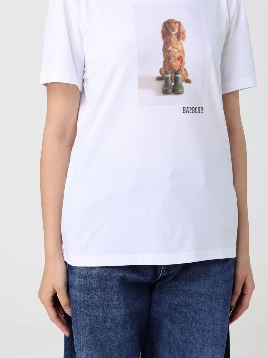 26SS 바버 반팔 티셔츠 LTS0715 WH11 White - BARBOUR