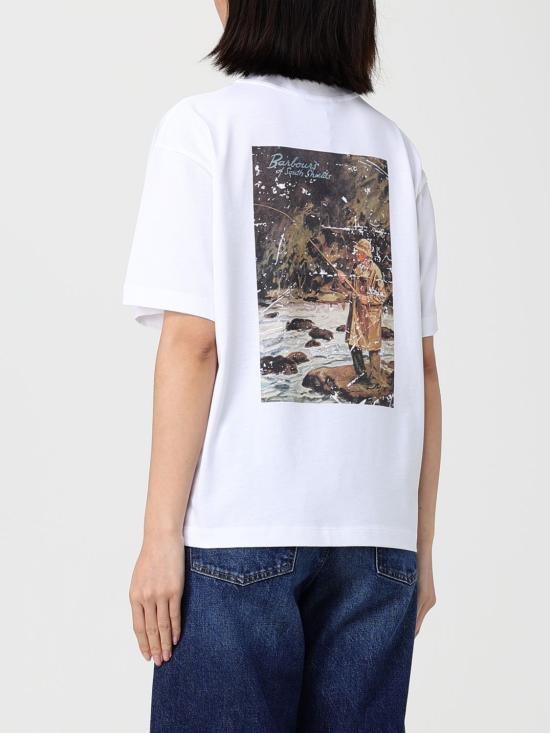 26SS 바버 반팔 티셔츠 LTS0722 WH11 White - BARBOUR