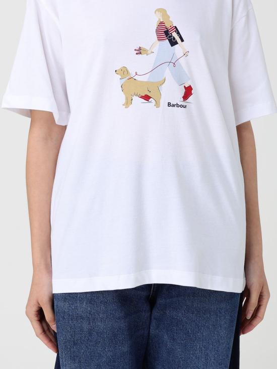 26SS 바버 반팔 티셔츠 LTS0713 WH11 White - BARBOUR
