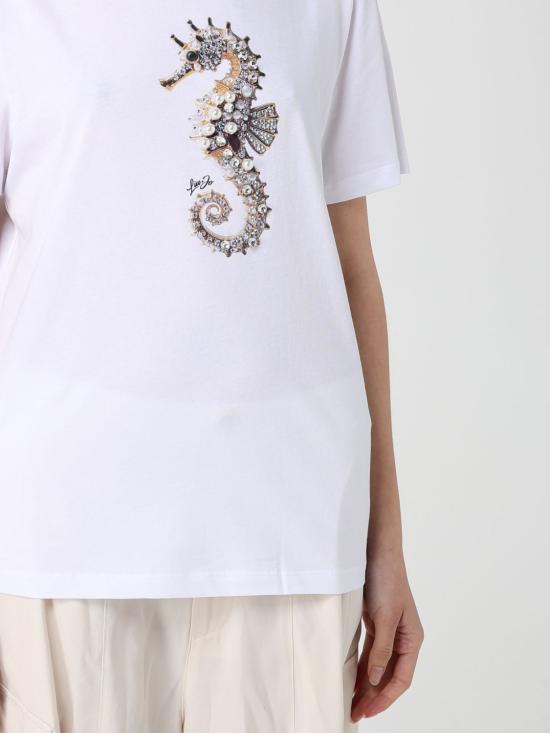 26SS 리우조 반팔 티셔츠 WA6237JS923P9778 P9778 White - LIU JO