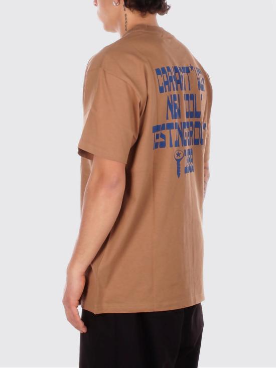 26SS 칼하트 WIP 숏슬리브 블록 티셔츠 I036231 2FSXX Beige - CARHARTT WIP