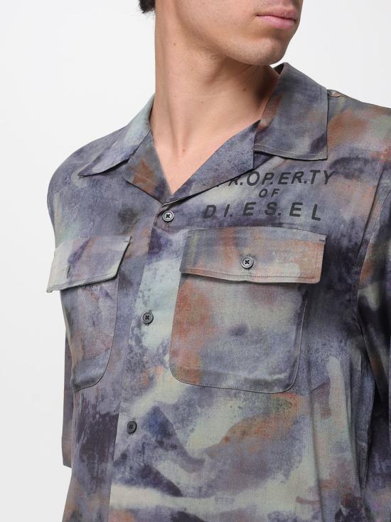 26SS 디젤 셔츠 A218800DMBN 8ATA Green - DIESEL