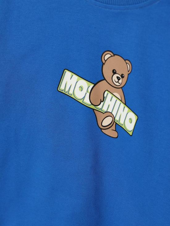 26SS [키즈] 모스키노 티셔츠 HYM03SLFA07 40630 Blue - MOSCHINO