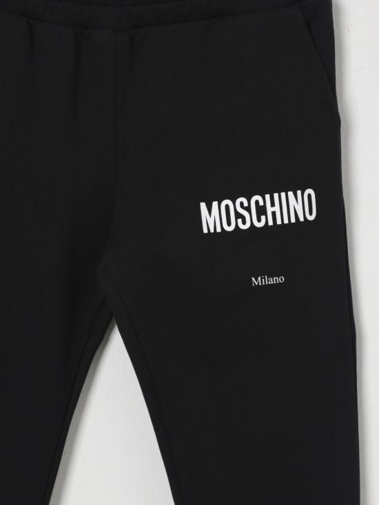26SS [키즈] 모스키노 팬츠 HUP08YLCA32 60100 Black - MOSCHINO
