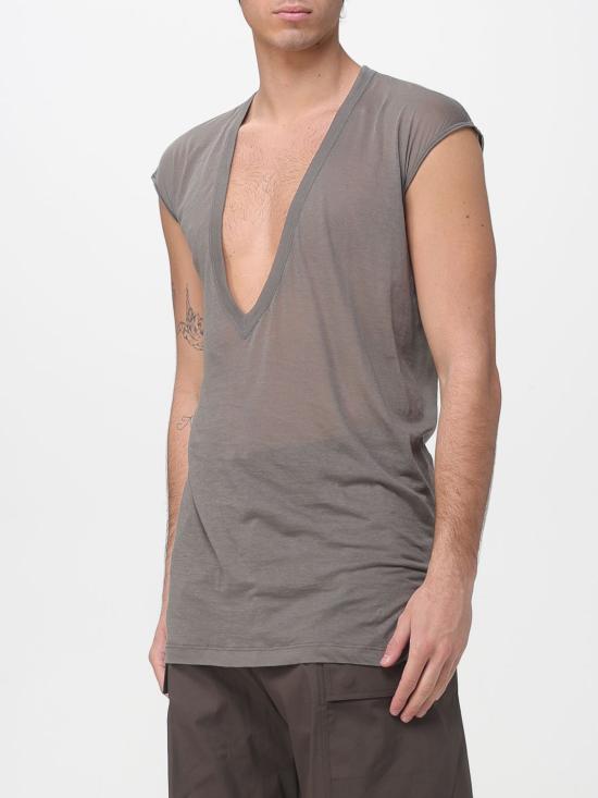 26SS 릭 오웬스 반팔 티셔츠 RU01F2157UC 34 Grey - RICK OWENS