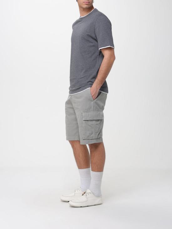 26SS 브루넬로 쿠치넬리 자수 로고 티셔츠 M0B137427 CE610 Mouse Grey - BRUNELLO CUCINELLI