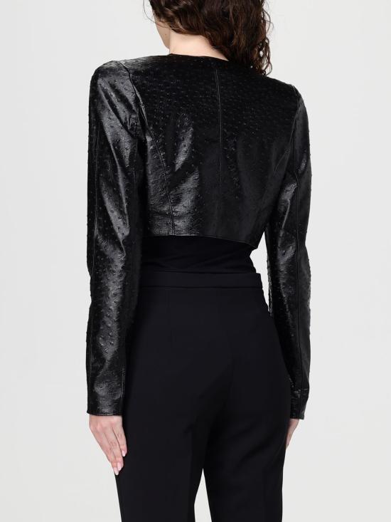 26SS 엘리자베타프랜치 가죽 자켓 GI24062E2 110 Black - ELISABETTA FRANCHI