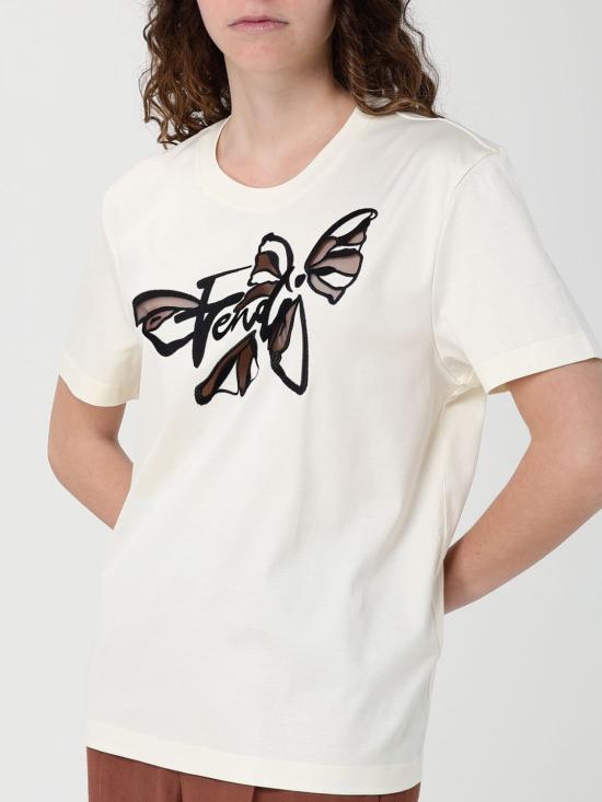 26SS 펜디 반팔 티셔츠 FS7254AW8Q F08QQ Beige - FENDI