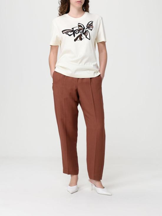 26SS 펜디 반팔 티셔츠 FS7254AW8Q F08QQ Beige - FENDI