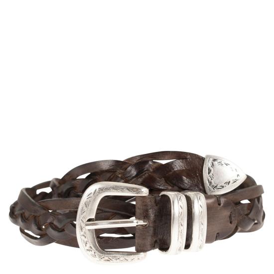 26SS 알베르토루티 가죽 벨트 TRECCIA GIULIA BROWN