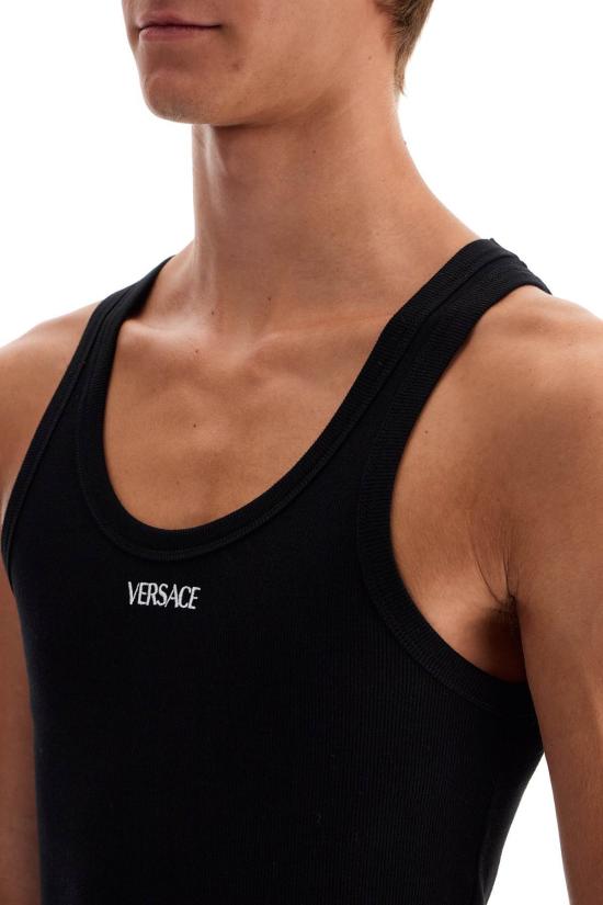  베르사체 민소매 티셔츠 언더웨어 탱크탑 블랙 - VERSACE