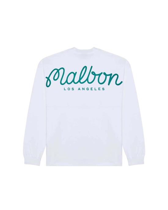  말본 긴팔 티셔츠 골프 호라이즌 티 화이트 - MALBON
