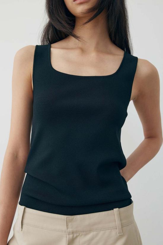  알투더블유 민소매 티셔츠 R2 W 아델 스퀘어 탱크 블랙 - R2W